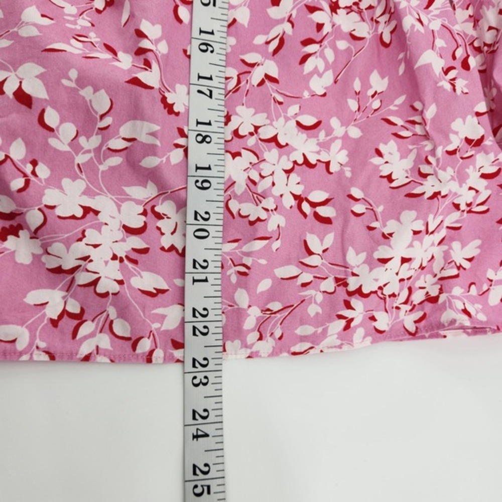 Draper James‎ Floral Print Long Sleeve Blouse Pink White Size Small - Picture 5 of 5